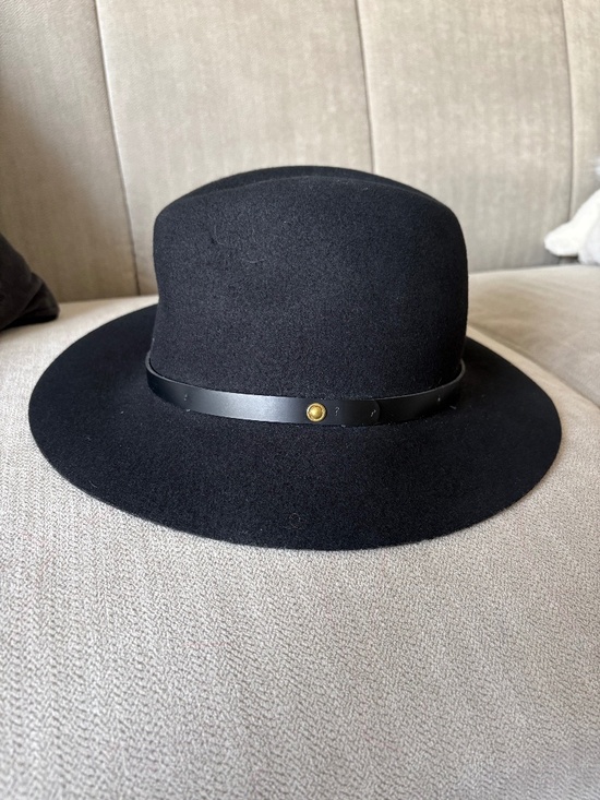 rag & bone Black Wool Fedora Hat – Size M – Like New main image 3